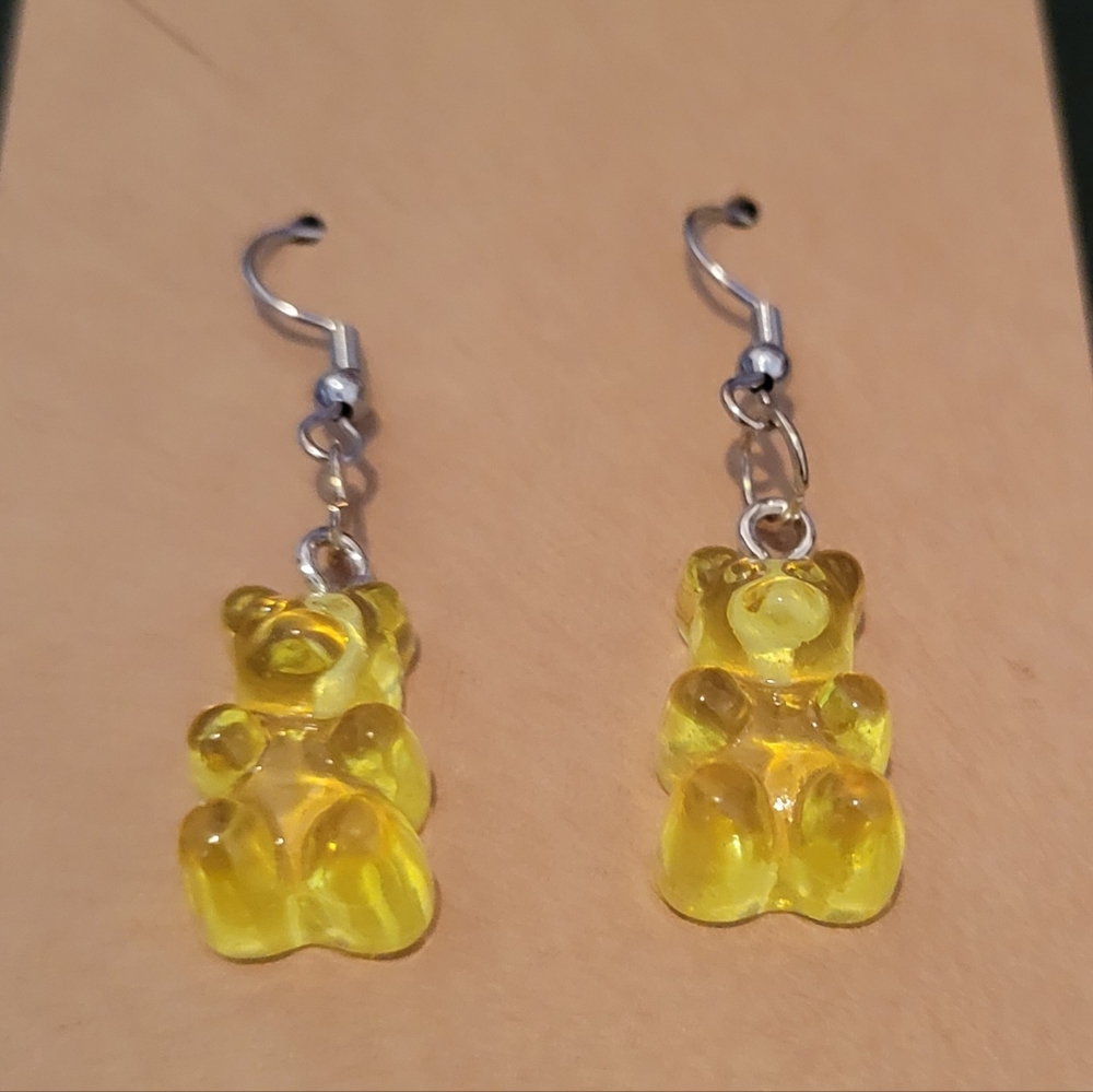 Yellow Resun Bear Earrings